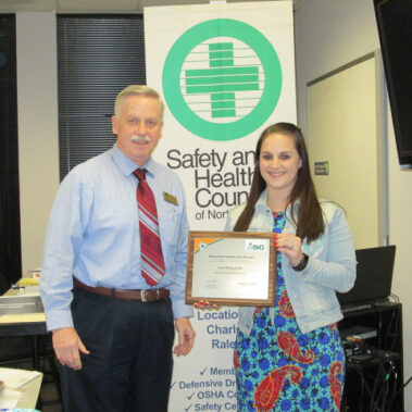 Sara Belleperche - Advanced Safety Certificate Graduate - February 8, 2018