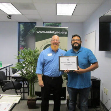 Luis Moreno - Advanced Safety Certificate Graduate - August 23, 2018