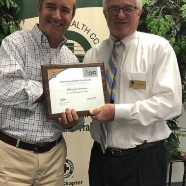 Jeffrey Vanacore - Advanced Safety Certificate Graduate - August 16, 2018