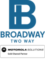 Broadway Logo Blue Moto Gold Channel Partner